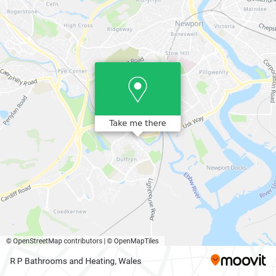 R P Bathrooms and Heating map