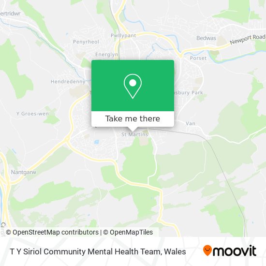 T Y Siriol Community Mental Health Team map