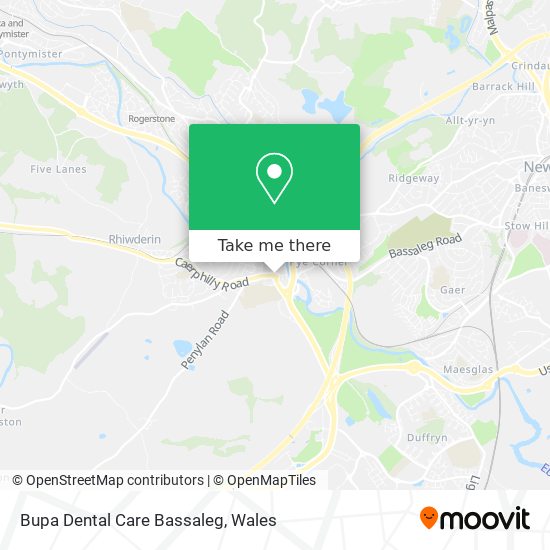 Bupa Dental Care Bassaleg map