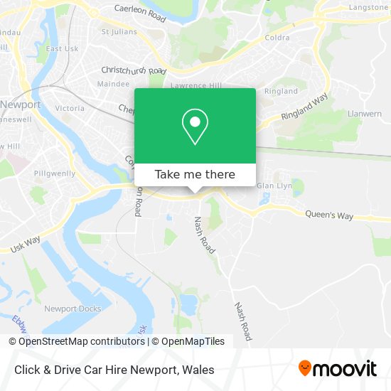 Click & Drive Car Hire Newport map