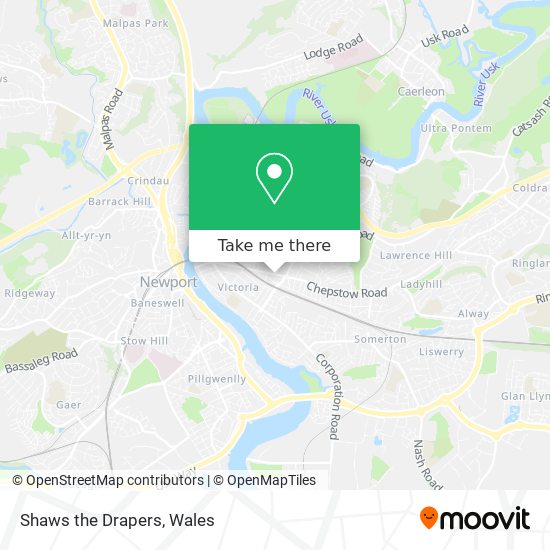 Shaws the Drapers map