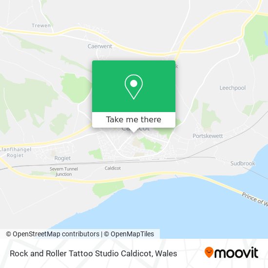 Rock and Roller Tattoo Studio Caldicot map