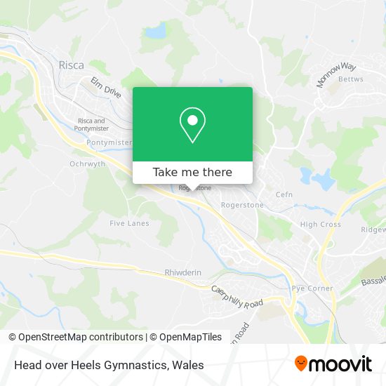 Head over Heels Gymnastics map