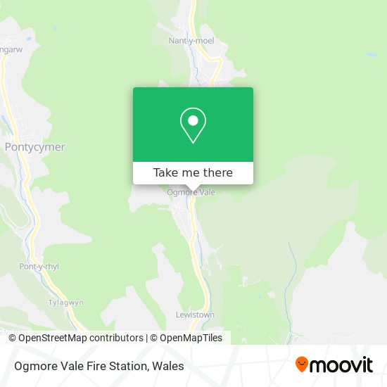 Ogmore Vale Fire Station map