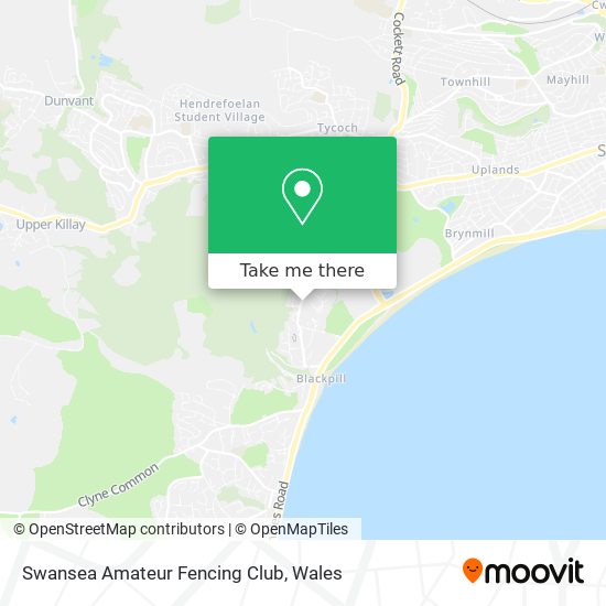 Swansea Amateur Fencing Club map