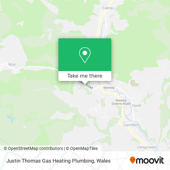 Justin Thomas Gas Heating Plumbing map