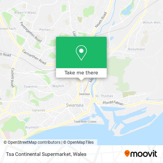Tsa Continental Supermarket map