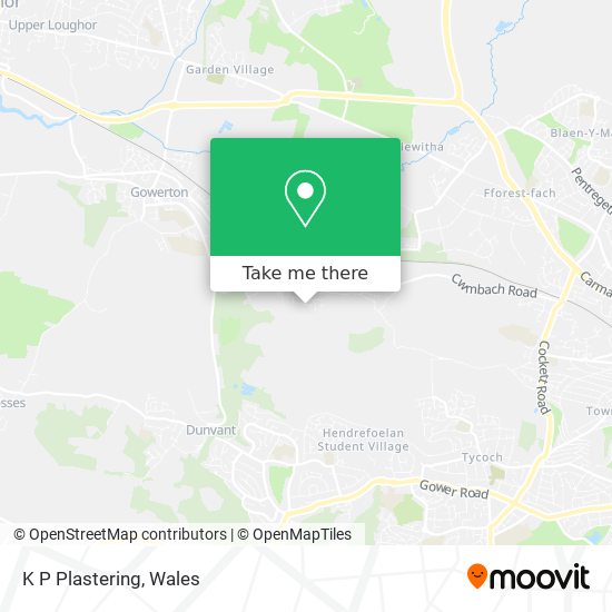 K P Plastering map