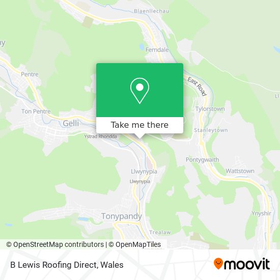 B Lewis Roofing Direct map