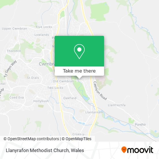 Llanyrafon Methodist Church map