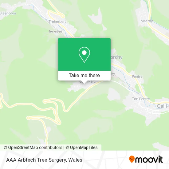 AAA Arbtech Tree Surgery map