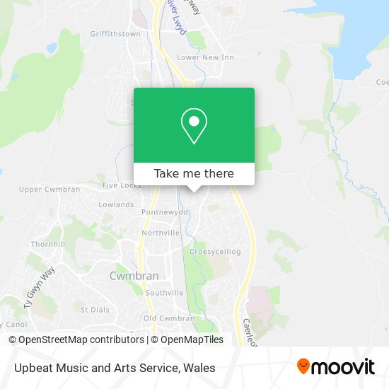 Upbeat Music and Arts Service map