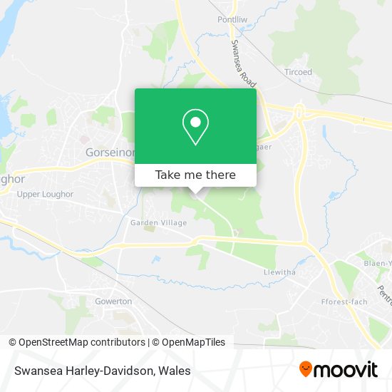 Swansea Harley-Davidson map