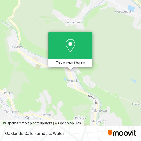 Oaklands Cafe Ferndale map