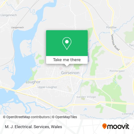 M. J. Electrical. Services map