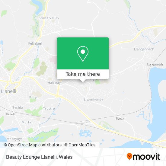 Beauty Lounge Llanelli map