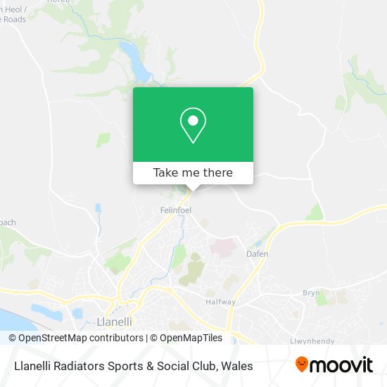 Llanelli Radiators Sports & Social Club map