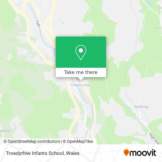 Troedyrhiw Infants School map
