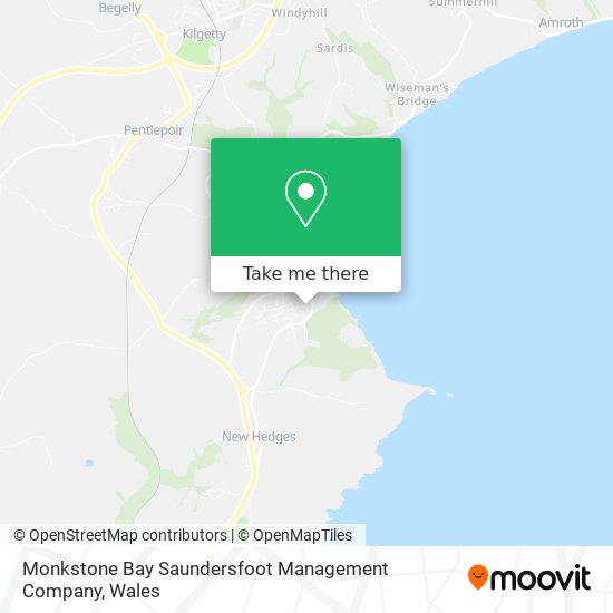 Monkstone Bay Saundersfoot Management Company map