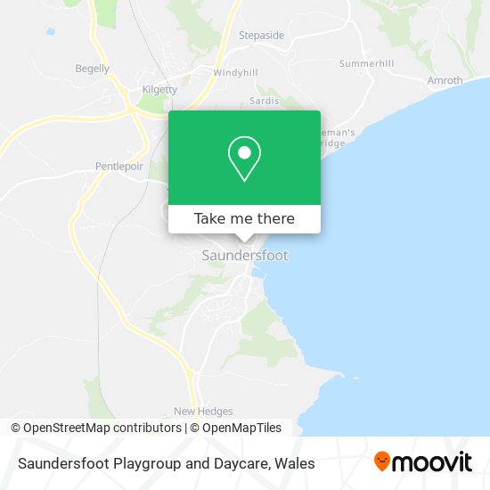 How to get to Saundersfoot Playgroup and Daycare in Pembrokeshire by