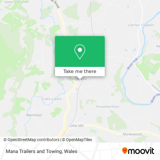 Mana Trailers and Towing map