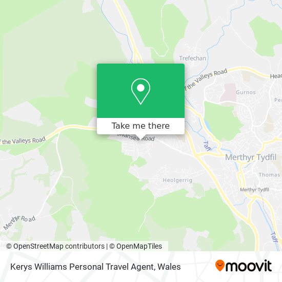 Kerys Williams Personal Travel Agent map