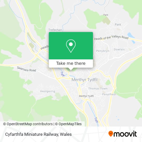 Cyfarthfa Miniature Railway map