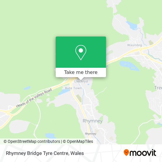 Rhymney Bridge Tyre Centre map