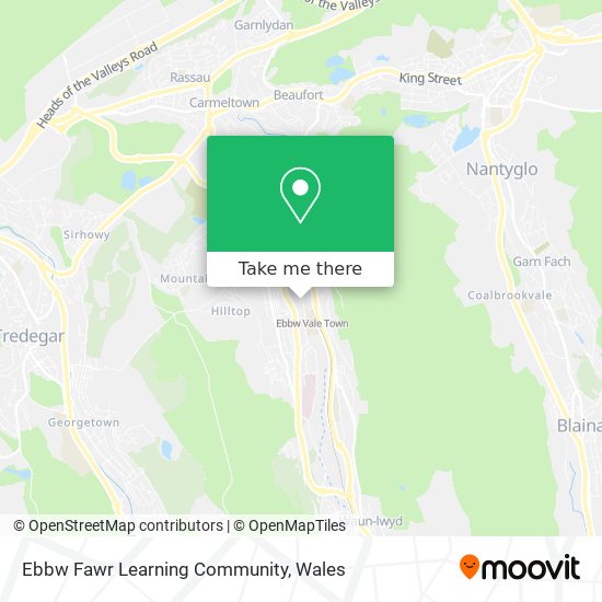Ebbw Fawr Learning Community map