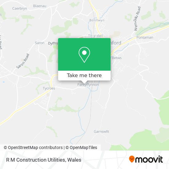 R M Construction Utilities map