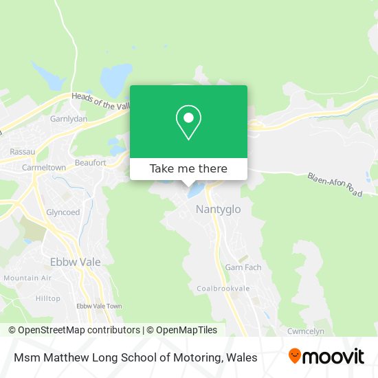 Msm Matthew Long School of Motoring map