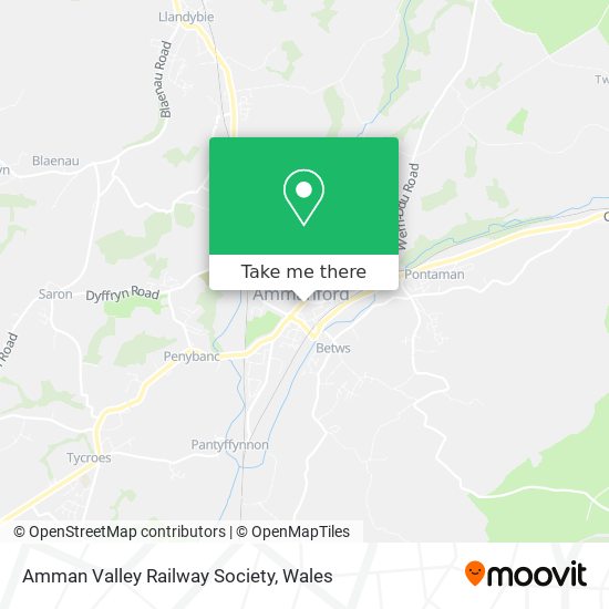 Amman Valley Railway Society map