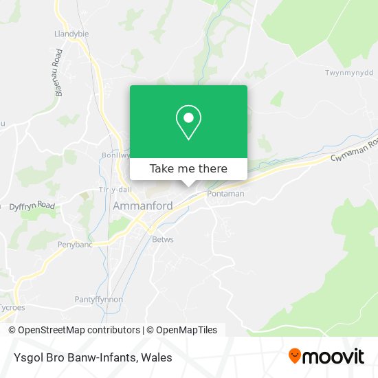 Ysgol Bro Banw-Infants map
