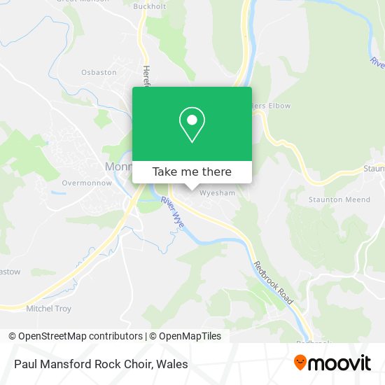 Paul Mansford Rock Choir map