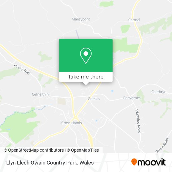 Llyn Llech Owain Country Park map
