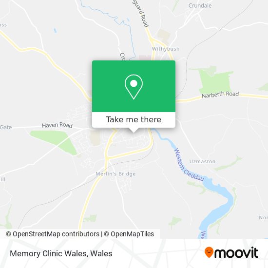 Memory Clinic Wales map