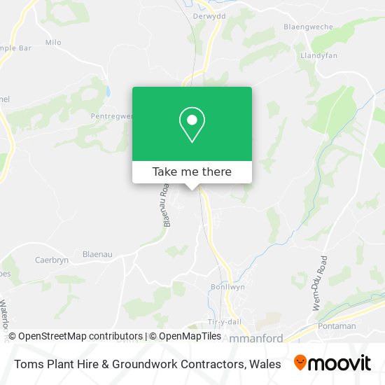 Toms Plant Hire & Groundwork Contractors map