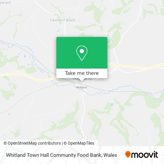 Whitland Town Hall Community Food Bank map