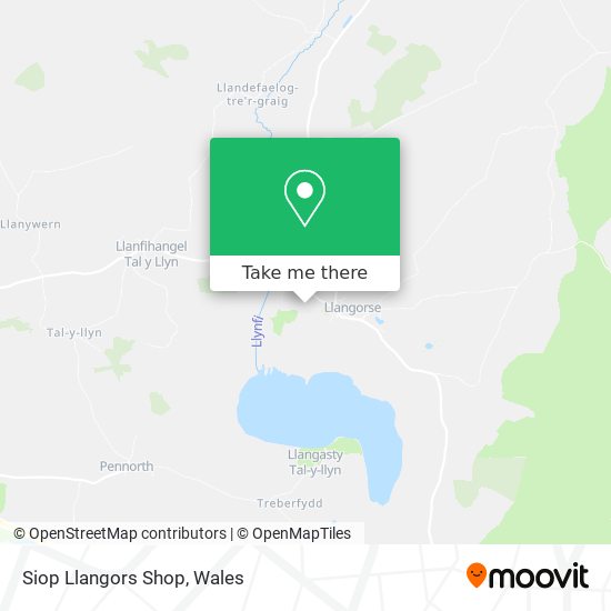 Siop Llangors Shop map