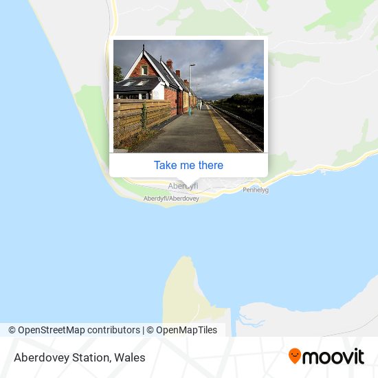 Aberdovey Station map