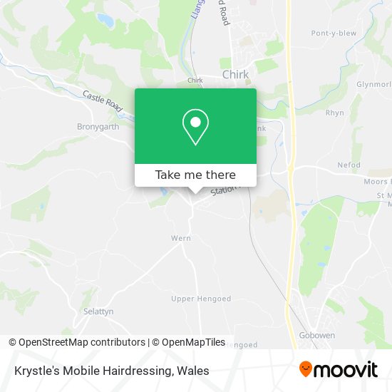 Krystle's Mobile Hairdressing map