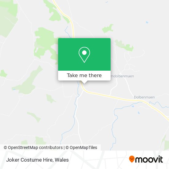 Joker Costume Hire map