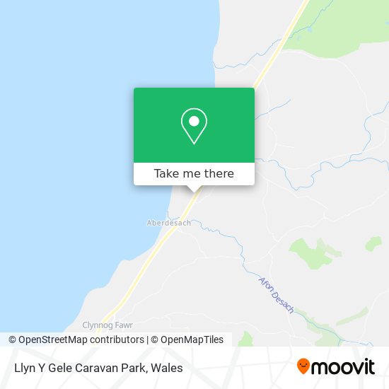 Llyn Y Gele Caravan Park map