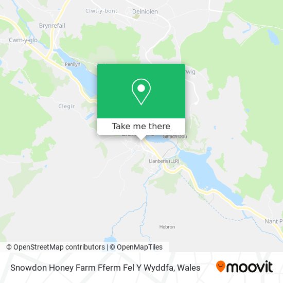 Snowdon Honey Farm Fferm Fel Y Wyddfa map