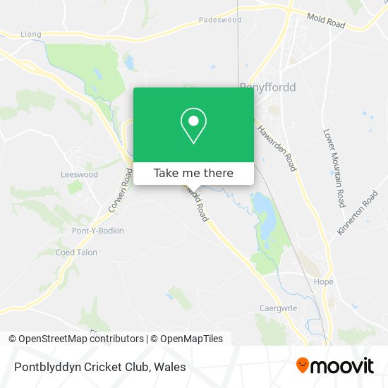 Pontblyddyn Cricket Club map