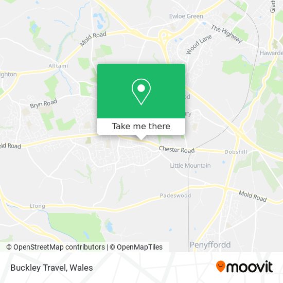 Buckley Travel map