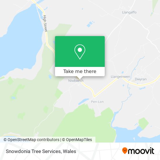 Snowdonia Tree Services map