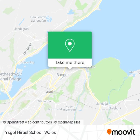 Ysgol Hirael School map