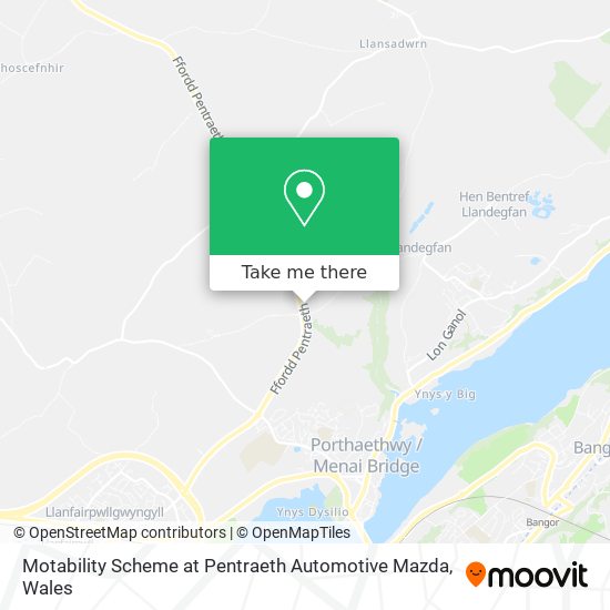 Motability Scheme at Pentraeth Automotive Mazda map