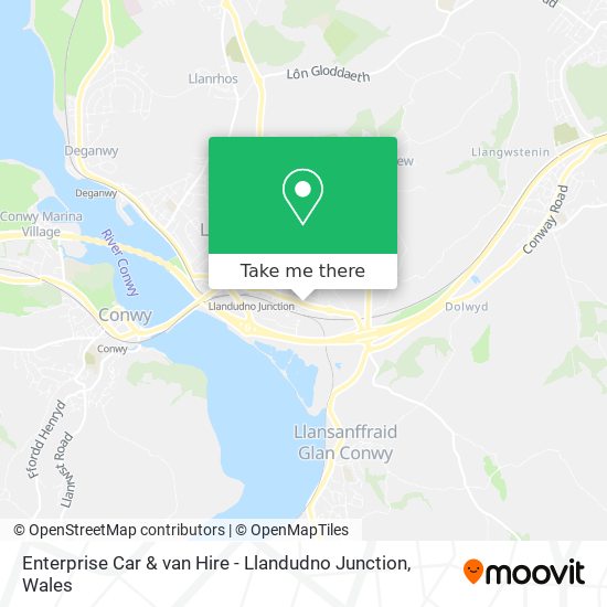 Enterprise Car & van Hire - Llandudno Junction map